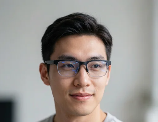 Person proudly wearing real smart glasses