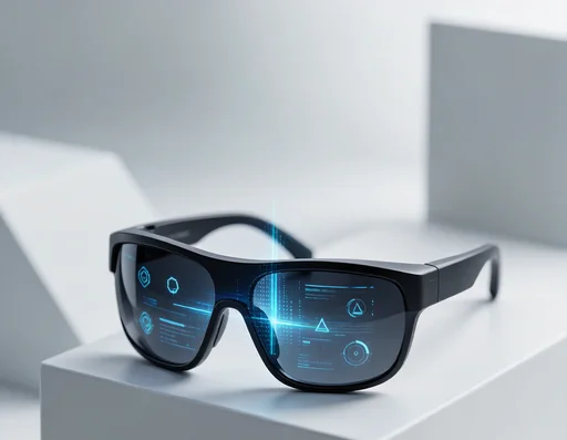 Concept of samsung smart glasses with holographic interface